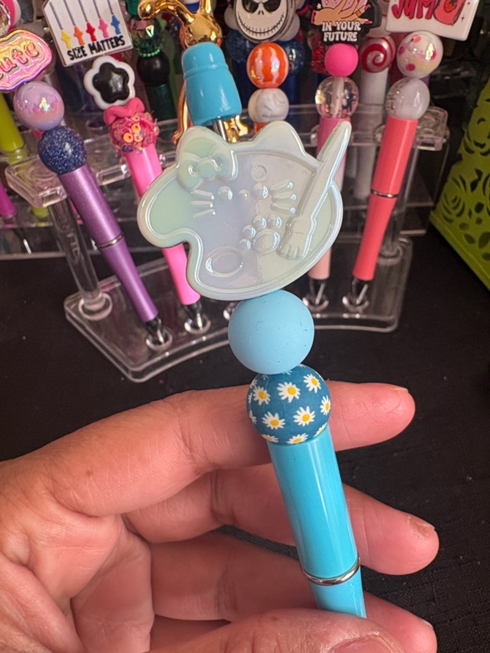 Blue Hello Kitty Cat Top Pen